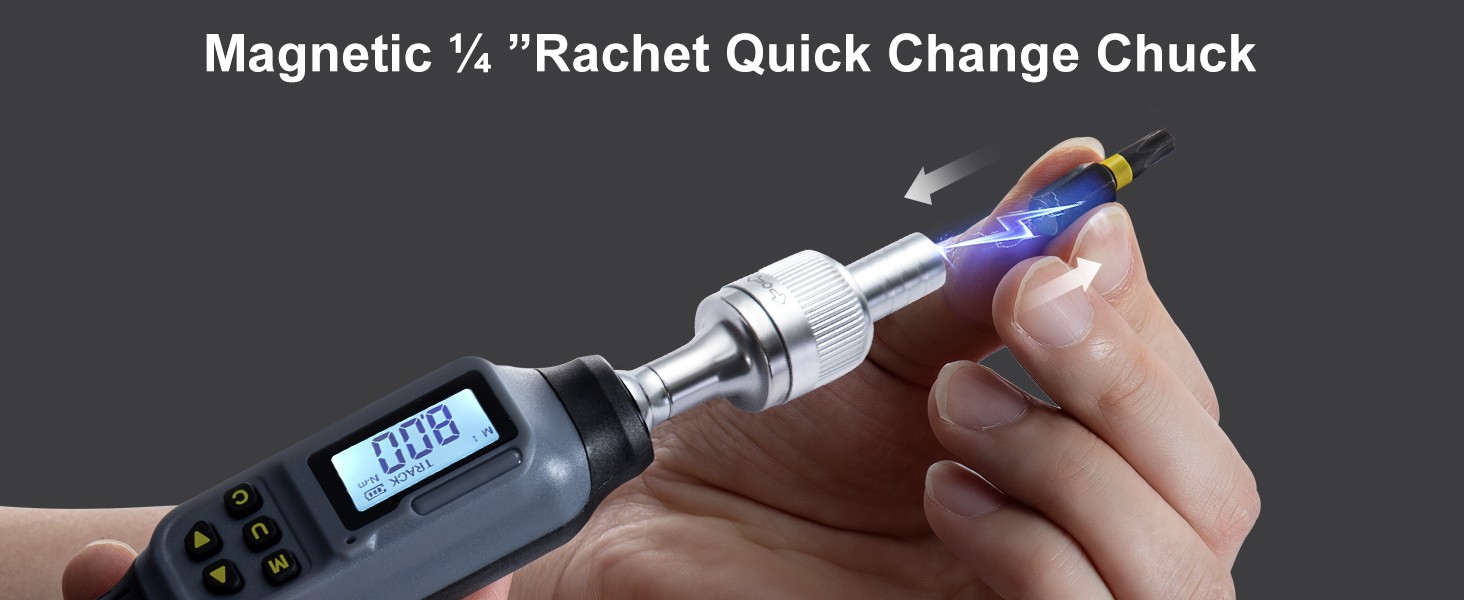 Upgraded Digital Torque Screwdriver, 3.5-70.8 In-lbs/0.4-8 Nm, 1/4” Drive Inch