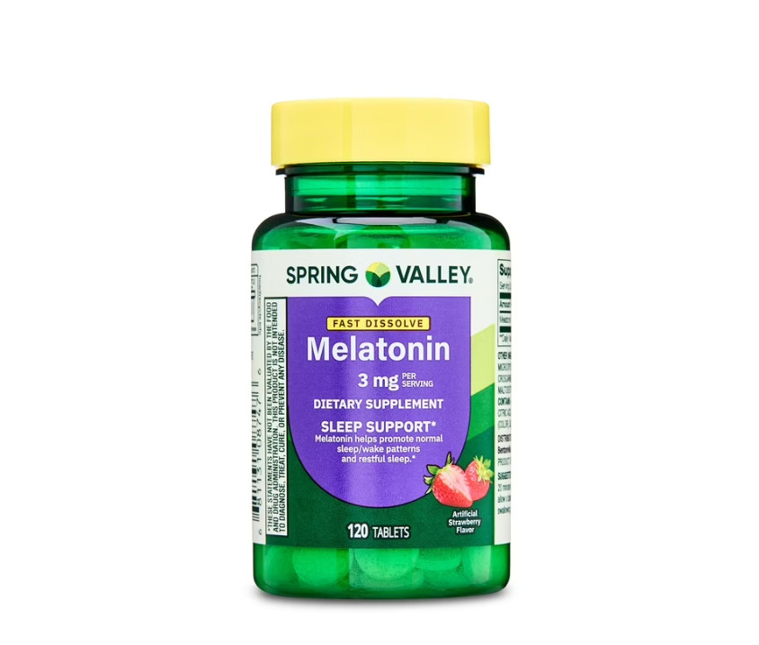Spring Valley Fast-Dissolve Melatonin Dietary Supplement, 3 Mg, 120 Count, 3pack