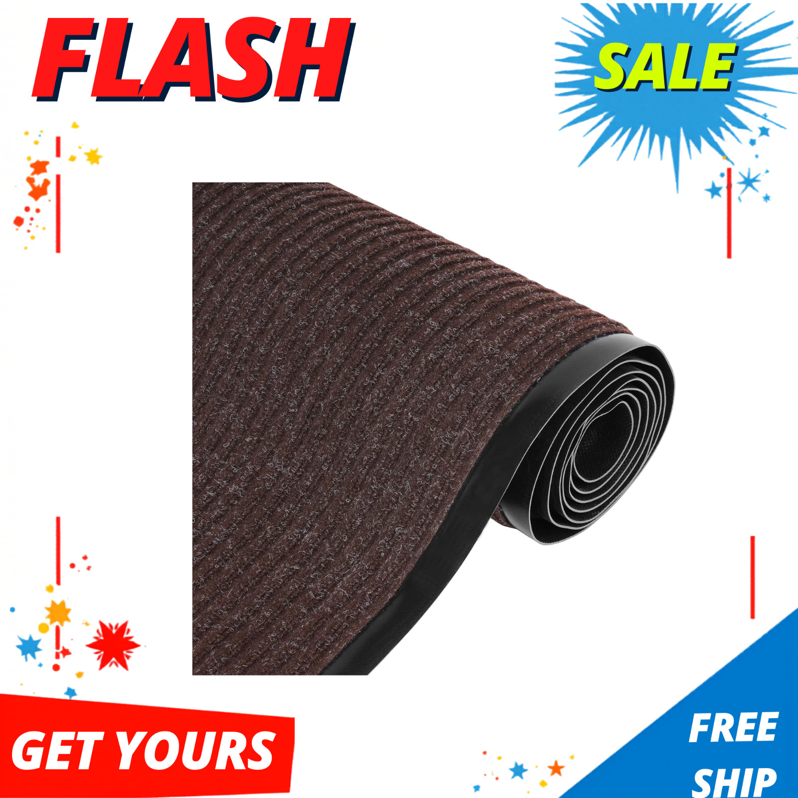 NEW Commercial Door Mat Runner Rug 3×16.4Ft Outdoor Carpet PVC Backing▋