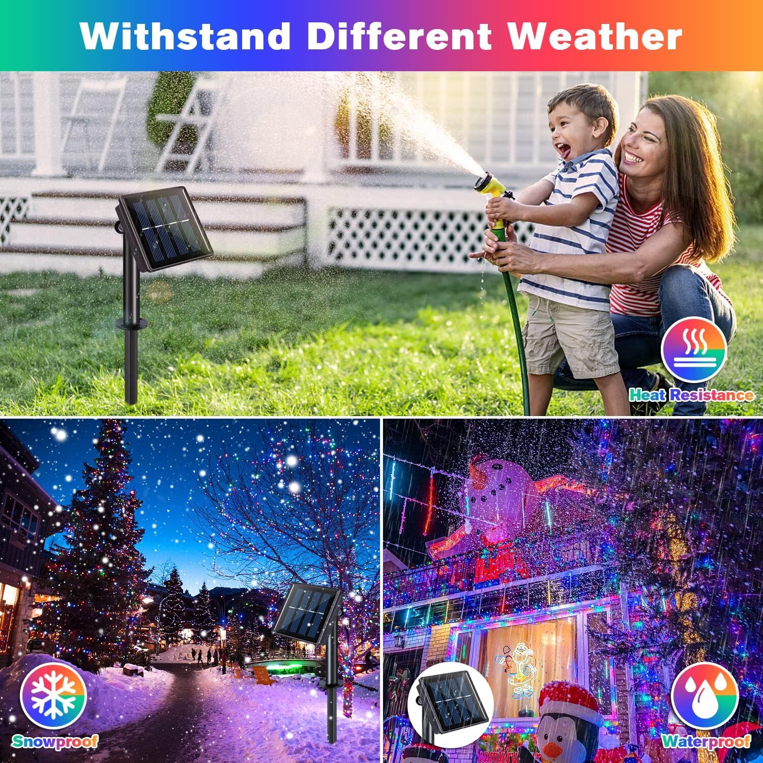 Solar String Light LED Lights Waterproof Copper Wire Fairy Outdoor Garden Party