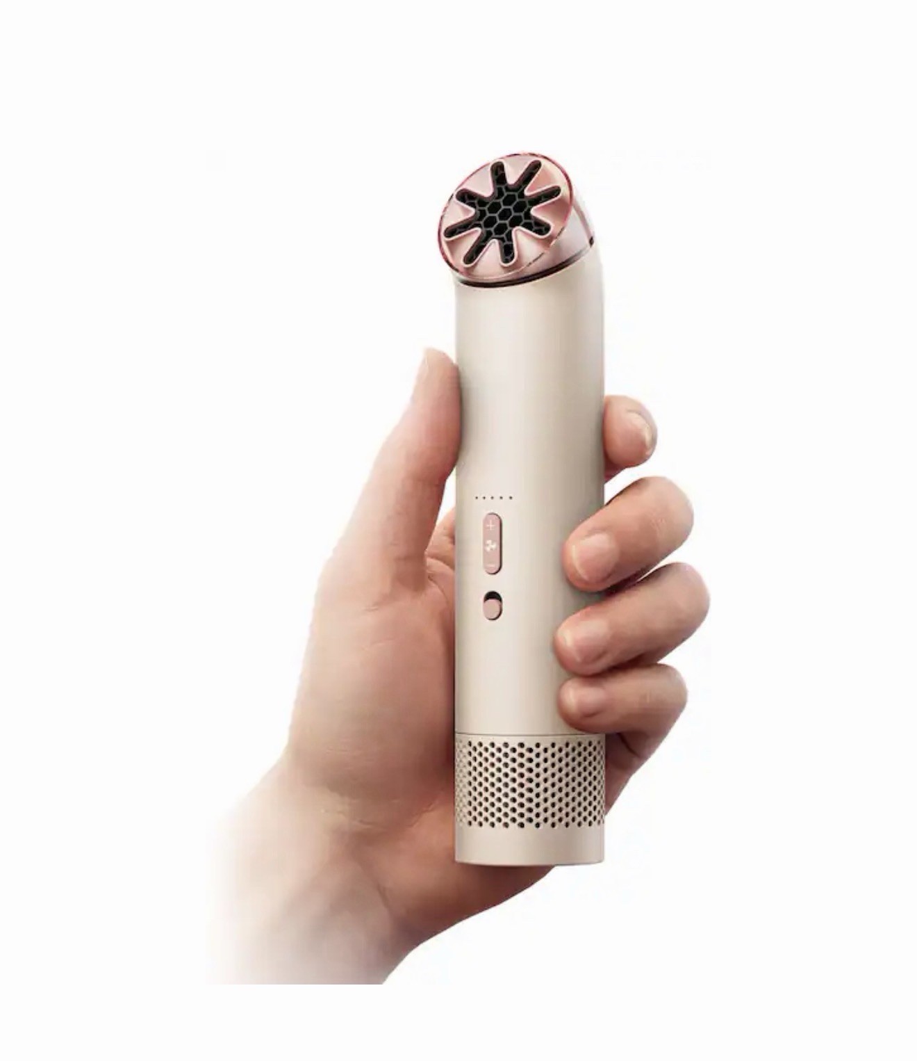 (NEW & UNOPENED) Dyson HushJet Mini Cool Rechargeable Wearable Fan (Stone/Blush)