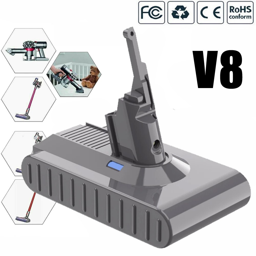 Battery For Dyson V8 SV10 Absolute Cordless Vacuum Cleaner Replacement 6400mAh