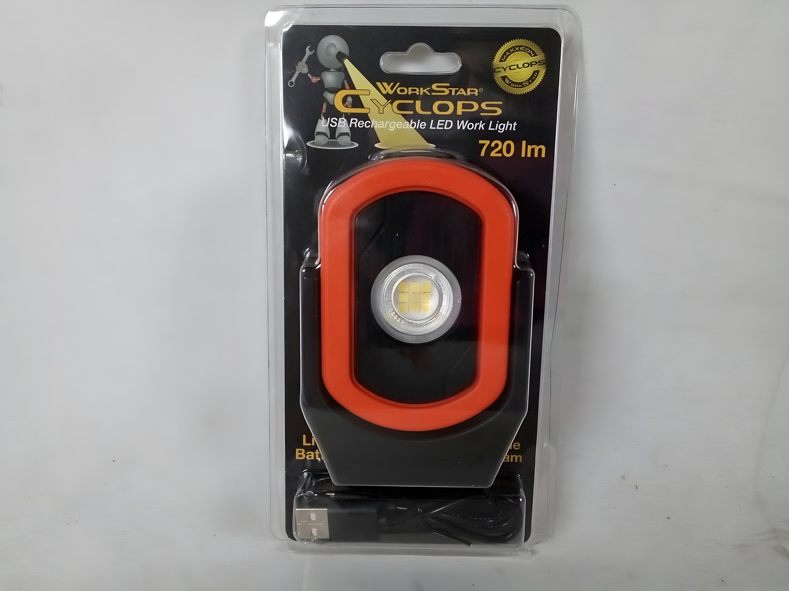 Maxxeon WorkStar 813 Cyclops MXN00813 720-Lumen USB-C Rechargeable LED Work