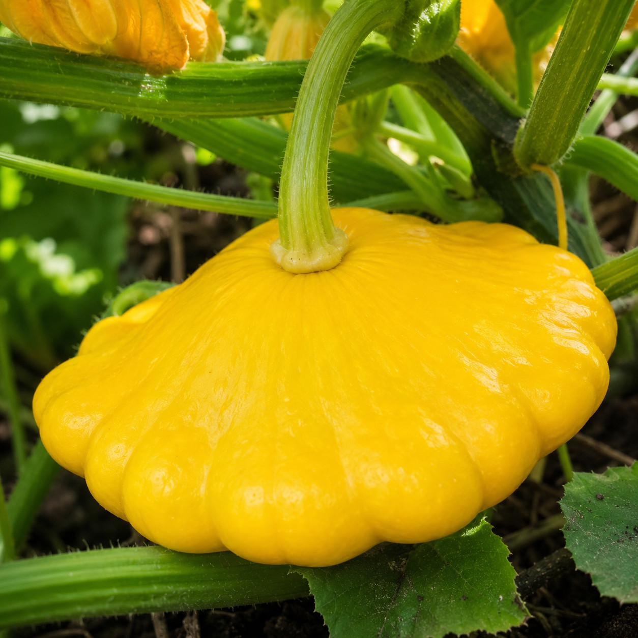40 Heirloom Yellow Scallop Squash Seeds – Large Round High Yield Variety NonGMO