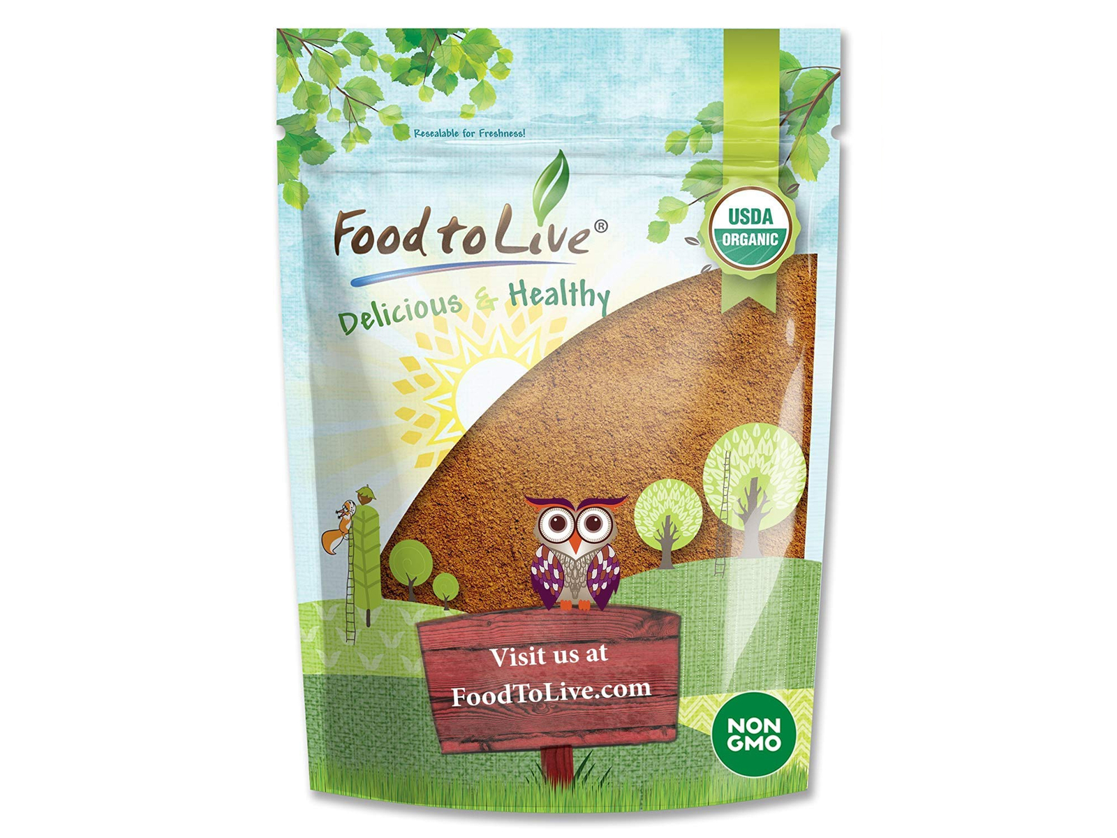 Organic Cacao Powder – Non-GMO, Kosher, Raw, Vegan – by Food to Live
