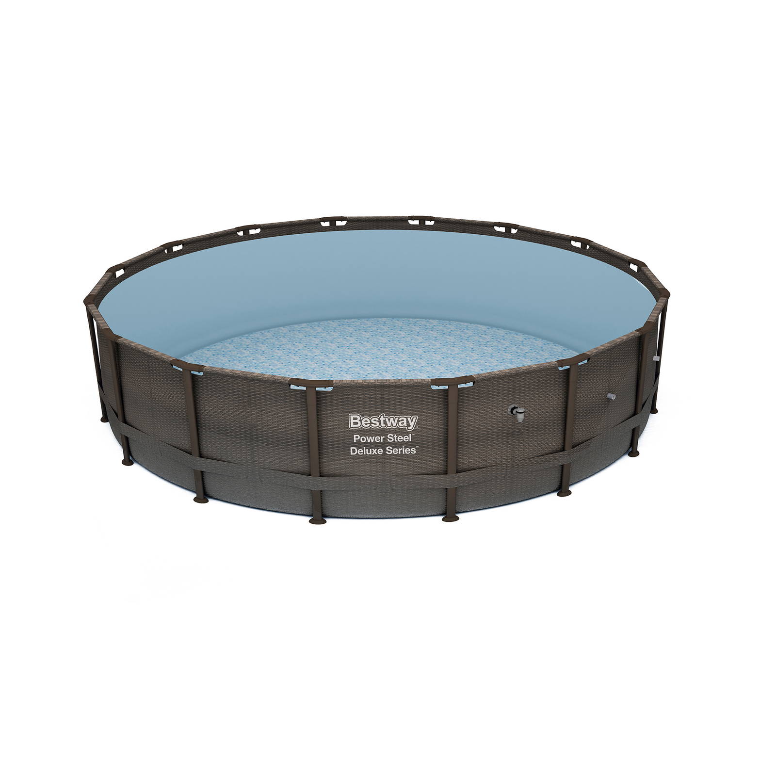 Bestway Power Steel 14′ x 42″ Above Ground Outdoor Swimming Pool Set with Pump