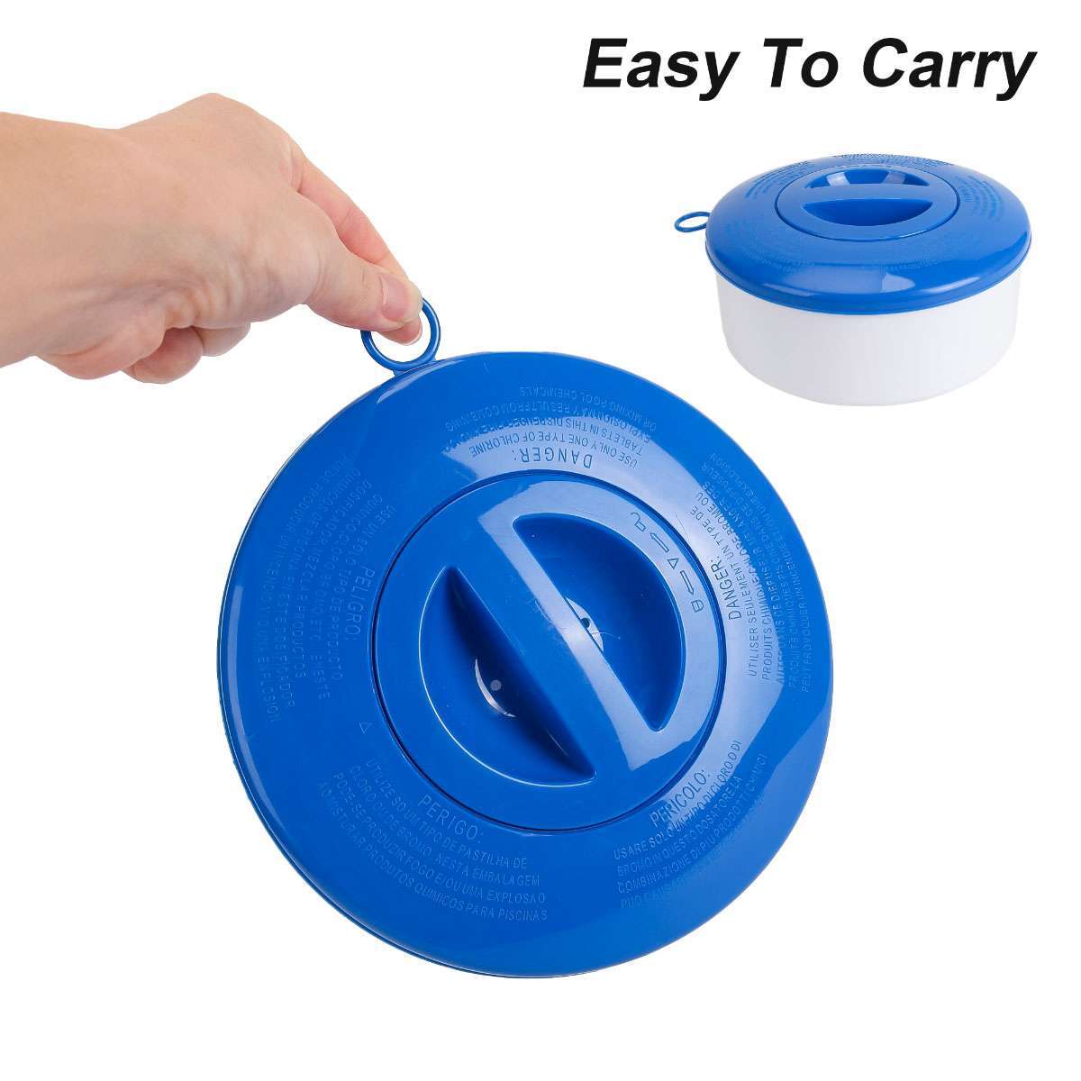 Floating Chlorine 3″ Tablet Swimming Pool Chemical 7″ Dispenser Collapsible Tank