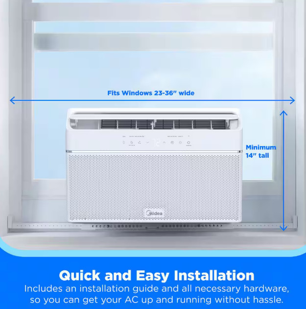 Midea air conditioner 12,000 BTU smart inverter Window AC WiFi 115V