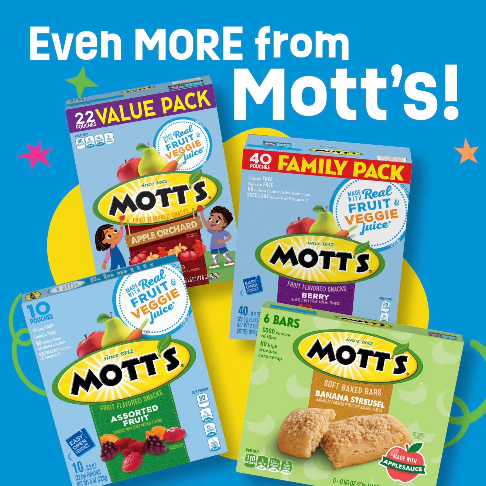 Mott’s Assorted Fruit Flavored Snacks, Valentine’s Day, Family Pack, 40 Count, 3