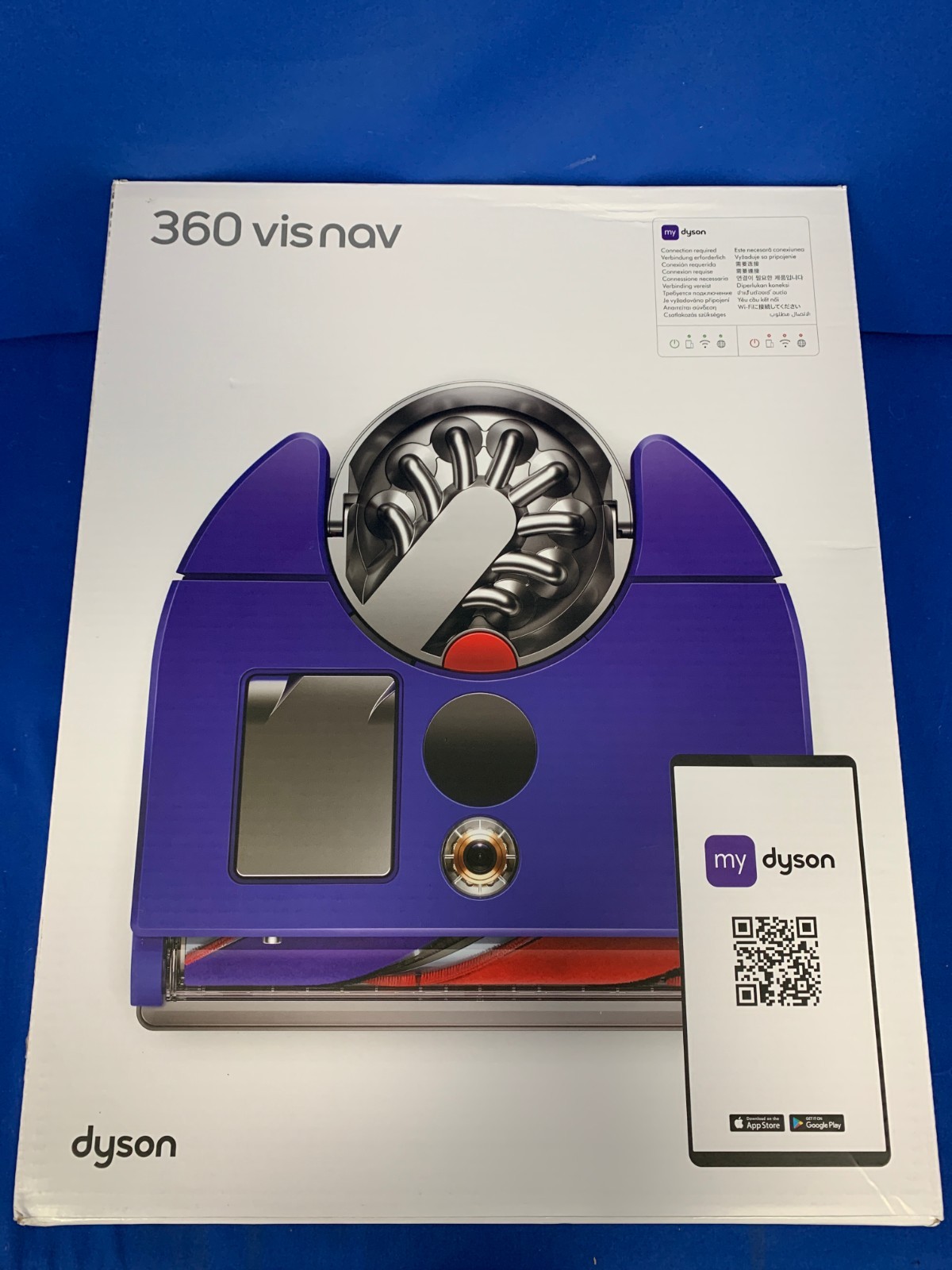 Dyson Robot Vacuum Cleaner 360 Vis Nav -Blue/Nickle With Smart Navigation-NOB
