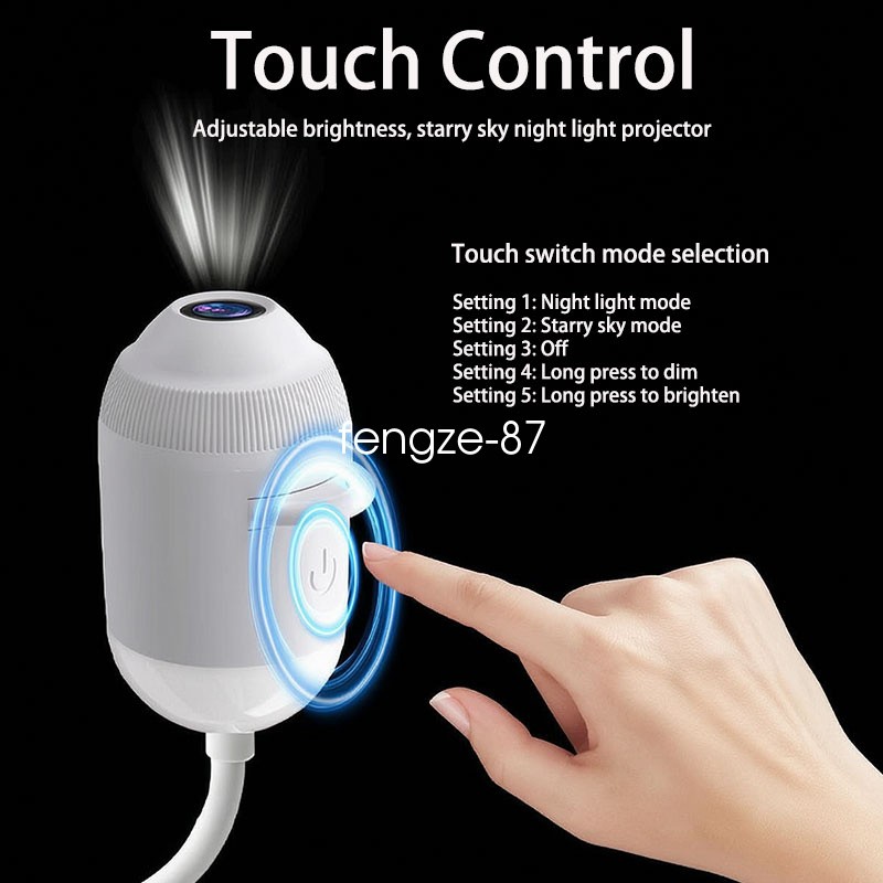 Plug and Play HD Star Projector Night Light USB Galaxy Ocean Ceiling Projector
