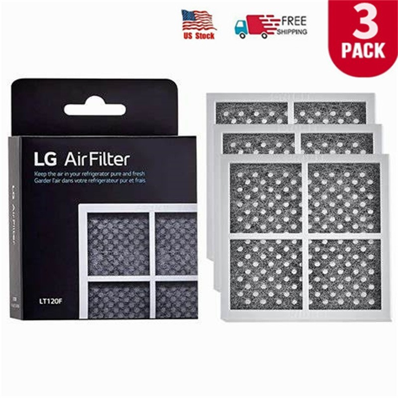 3 Pack LG LT120F ADQ73214404 Fresh Air Replacement Refrigerator Air Filter New