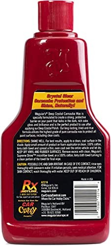 Meguiars A2216 16 oz. Deep Crystal System Carnauba Liquid Wax – 2 Pack
