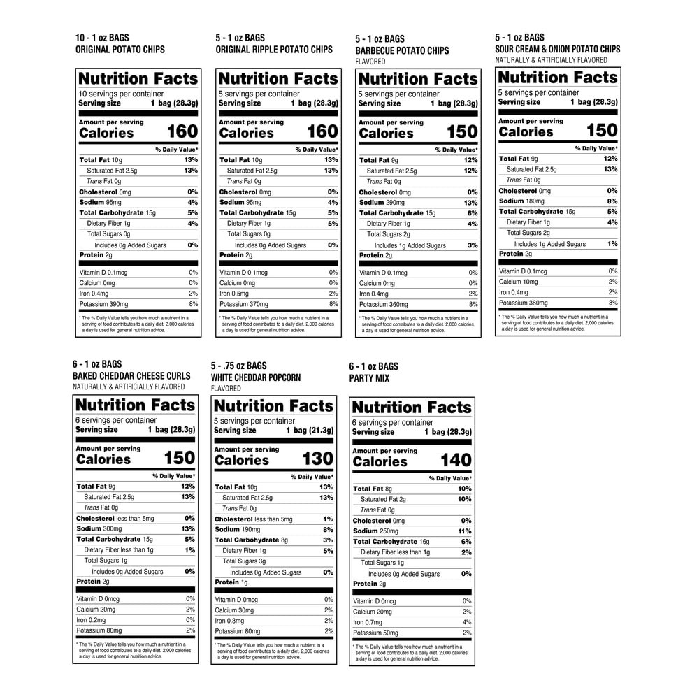 Utz Snack Variety Pack Individual Snacks, Lunches, Vending Machines Pack of 42