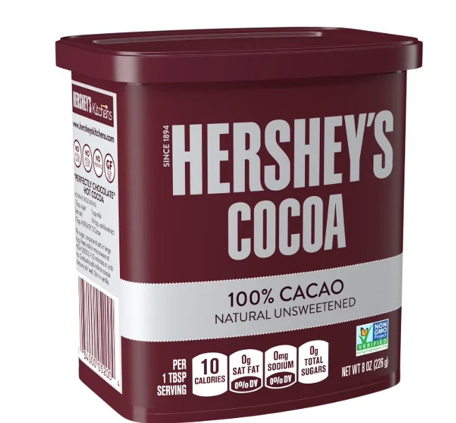 Natural Unsweetened Cocoa Powder, Can 8 oz