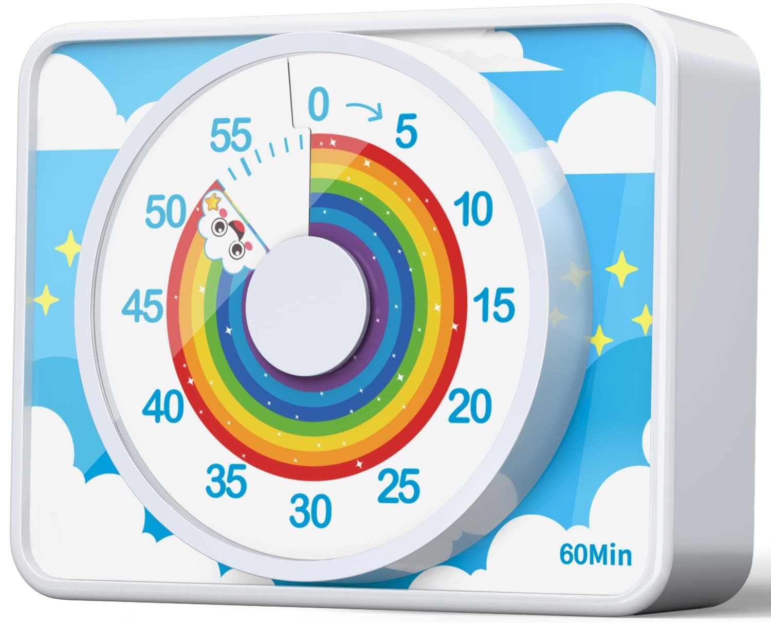 Visual Timer for Kids 60 Min Rainbow Countdown Clock for Classroom & ADHD