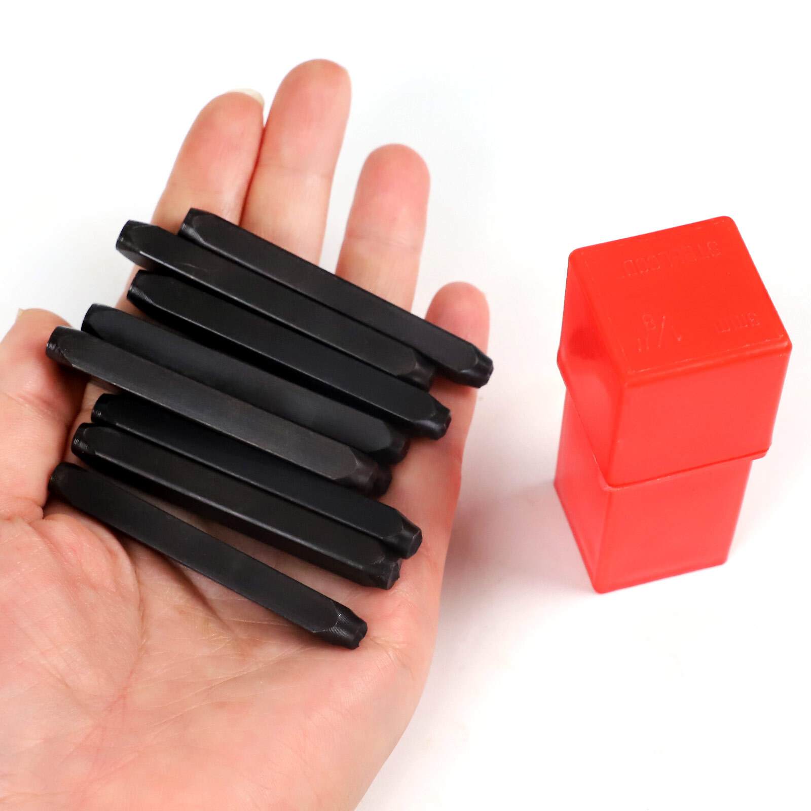 3mm 9pcs Number Stamp Set 1/8″ 0-9 Punch Press Tools Metal Plastic Wood Stamping