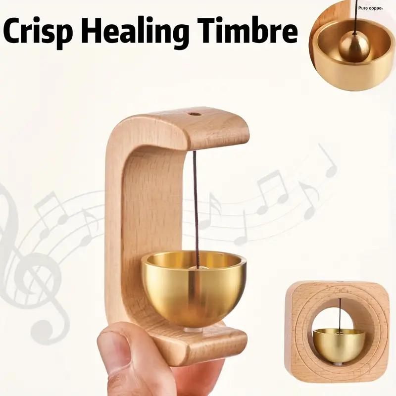 Magnetic Wind Chime DoorBell Doorway Setting Wooden-Copper for Coffee Shop/Home