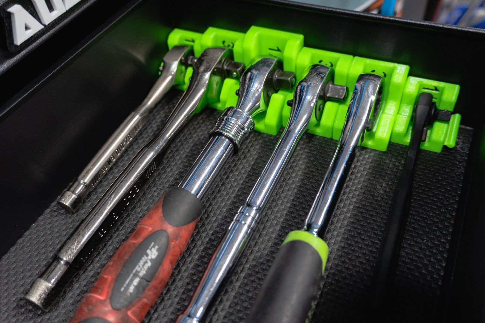 Ratchet Organizer for Toolbox (1/4, 3/8, 1/2) Modular and Magnetic