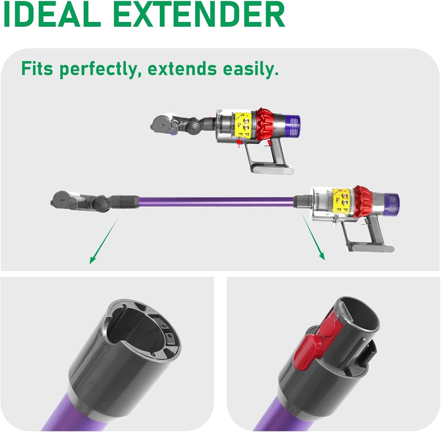 Replacement Wand Extension Tube for Dyson V7 V8 V10 V11 V15 Models,Quick Release