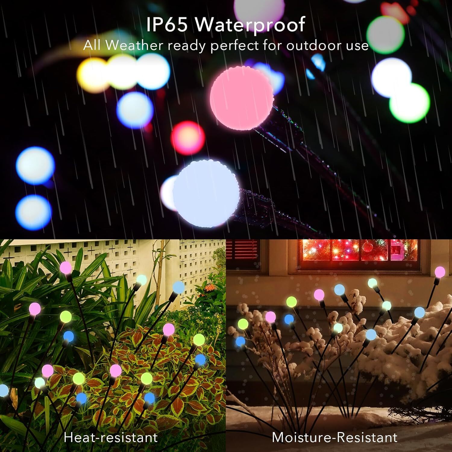 Outdoor Lights Decorative Waterproof Lights 8 LED Bulb Firefly Light 800mAh 2024