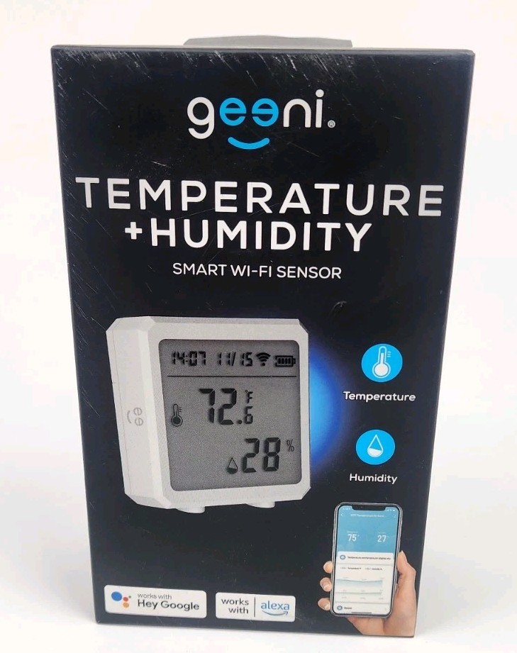 Geeni Temperature And Humidity Smart Wi-Fi Sensor New