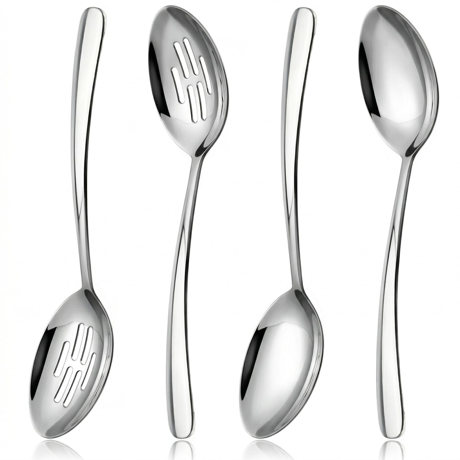 10.3-in Large Serving Spoons Set, 18/0 Stainless Steel, Heavy Duty, 2 Serving…
