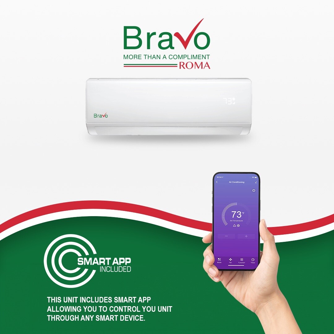 12000 BTU 17 SEER BRAVO Mini Split Heat Pump Air Conditioner 115V
