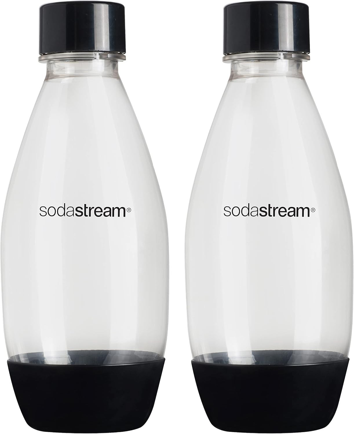 0.5L Twin Pack Dishwasher Safe Slim Bottle Black