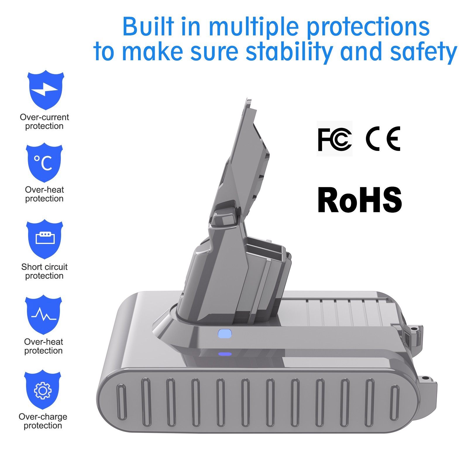 9500mAh V7 Battery For DYSON V7 Absolute V7 Motorhead Pro Trigger HEPA Battery