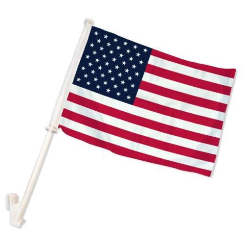 USA Double Sided Car Flag US Car Window Flag American Flag HEAVY DUTY 2PLY