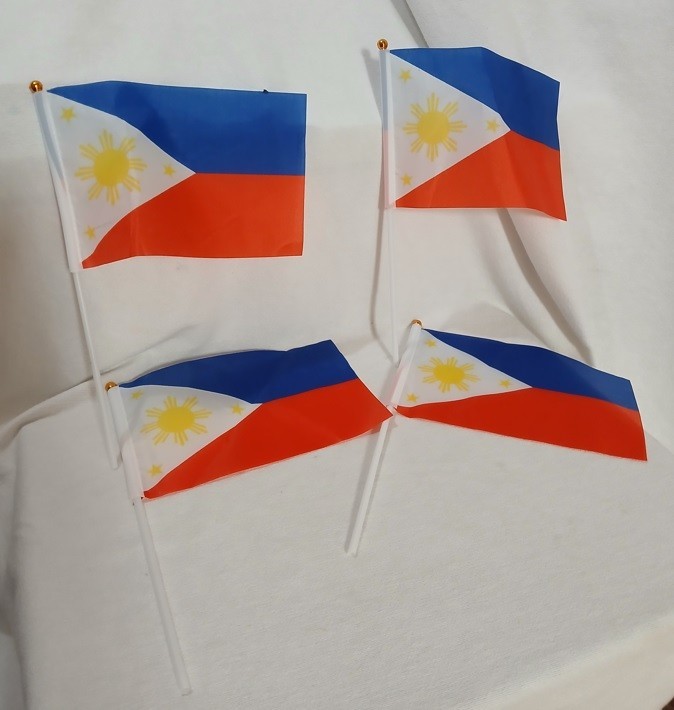 Small Philippines Flags on Stick 5.5″X8″ Mini Handheld Flags 4 Pcs Craft Display