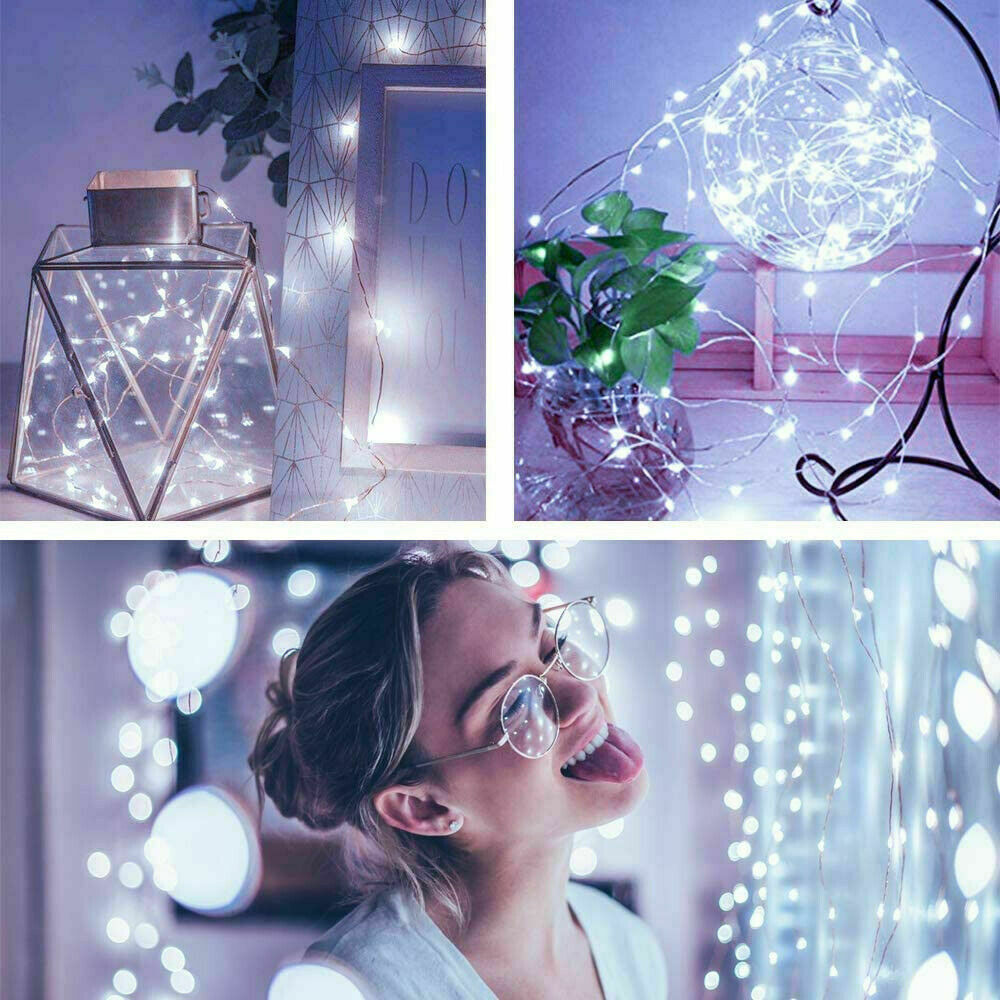 1-12Pack 20 LED 6.6ft Battery Operated Mini Copper Wire String Lamp Fairy Lights