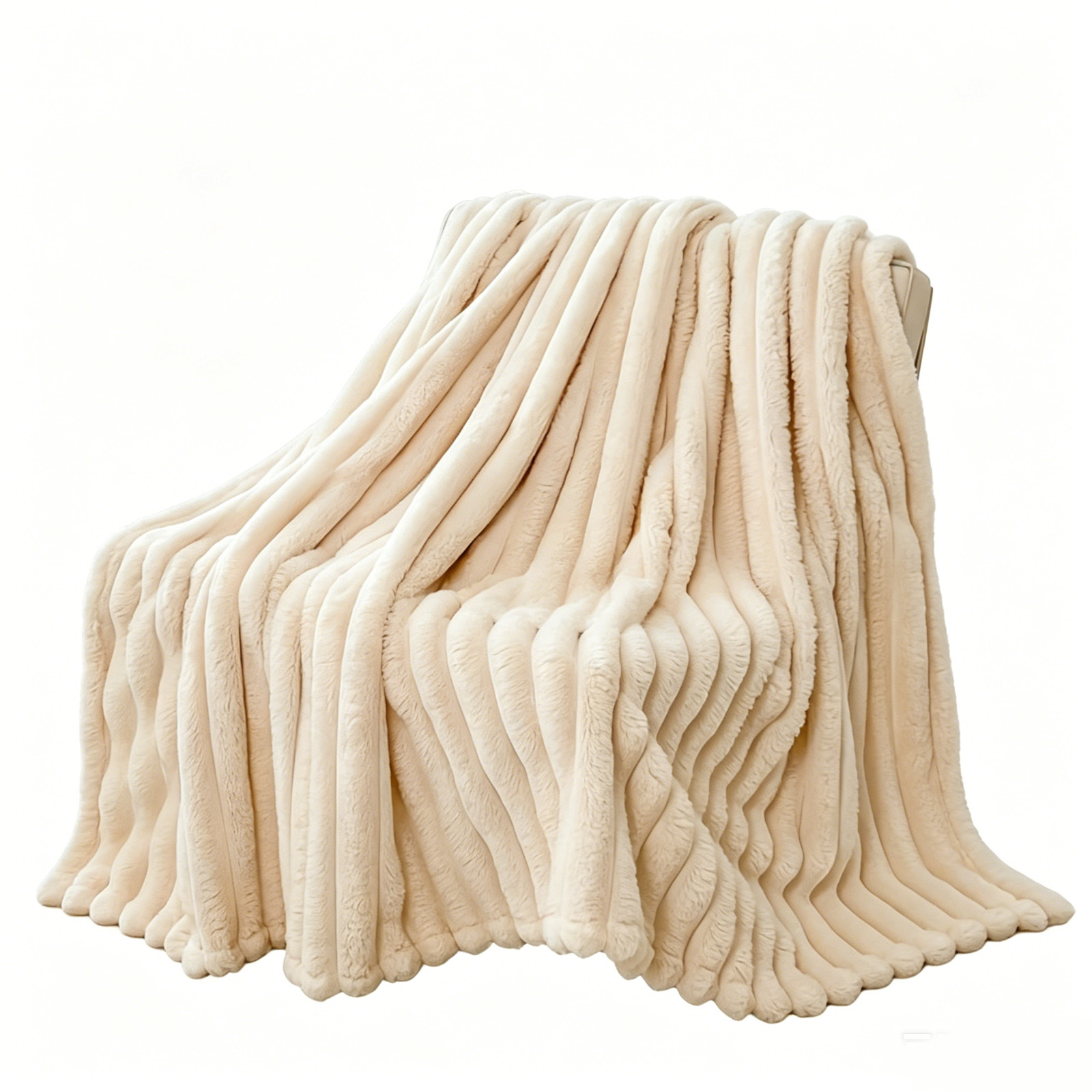 Soft Faux Rabbit Fur&Sherpa Throw Blanket,Microfiber Blanket,Fleece Blanket