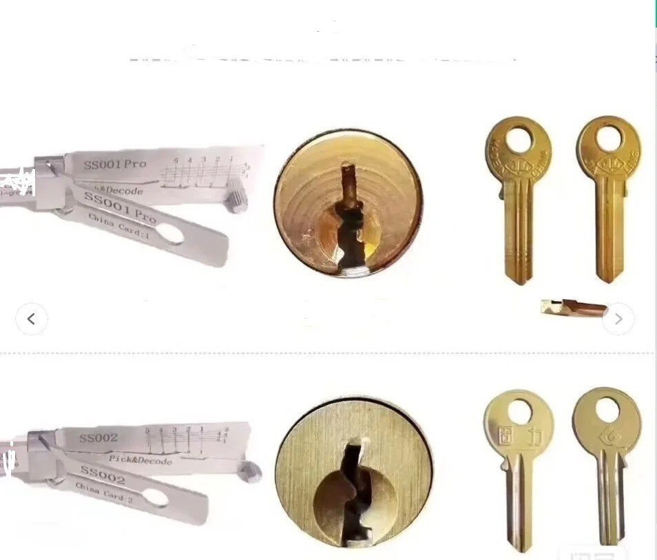 Hook & Pickup Tool Kit 2 in 1 Portable Lock Picking Set Ergonomic Handle USA