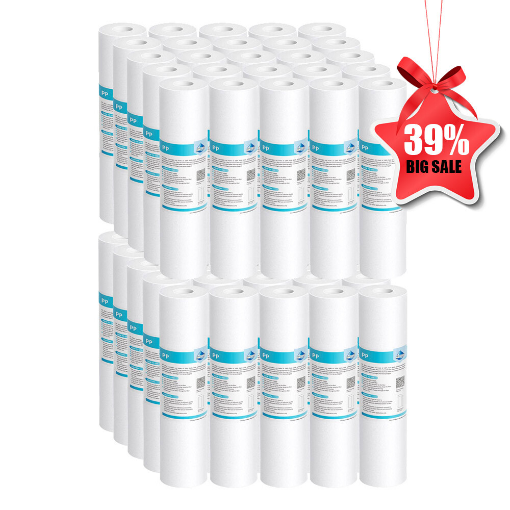 1/5/10/20/25/50 Micron 10″ x 2.5″ PP Sediment Water Filter Whole House Cartridge