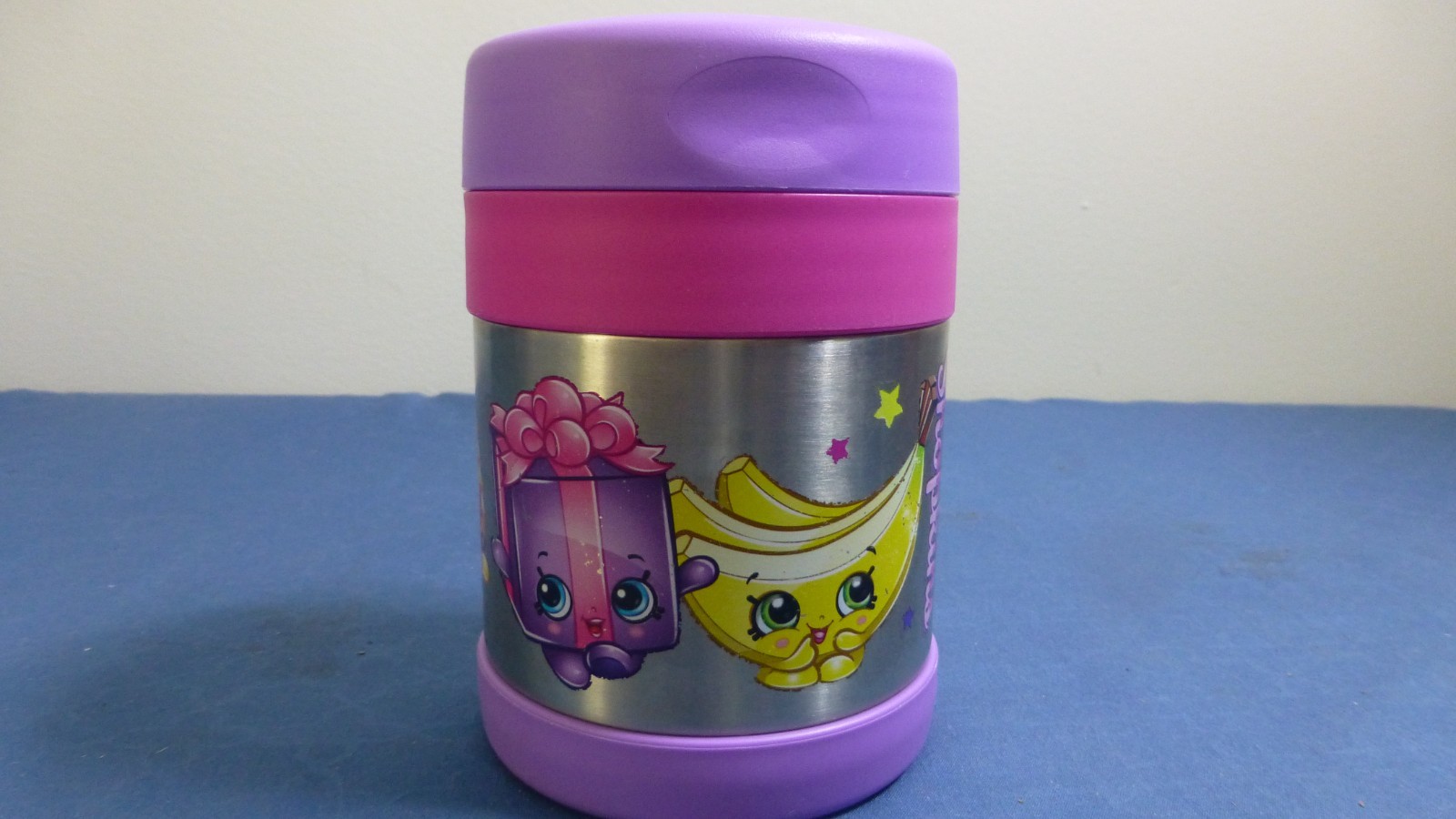 Shopkins Mini Thermos 10 Oz. Food Jar Funtainer 5 Hrs Hot & 7 Hrs Cold