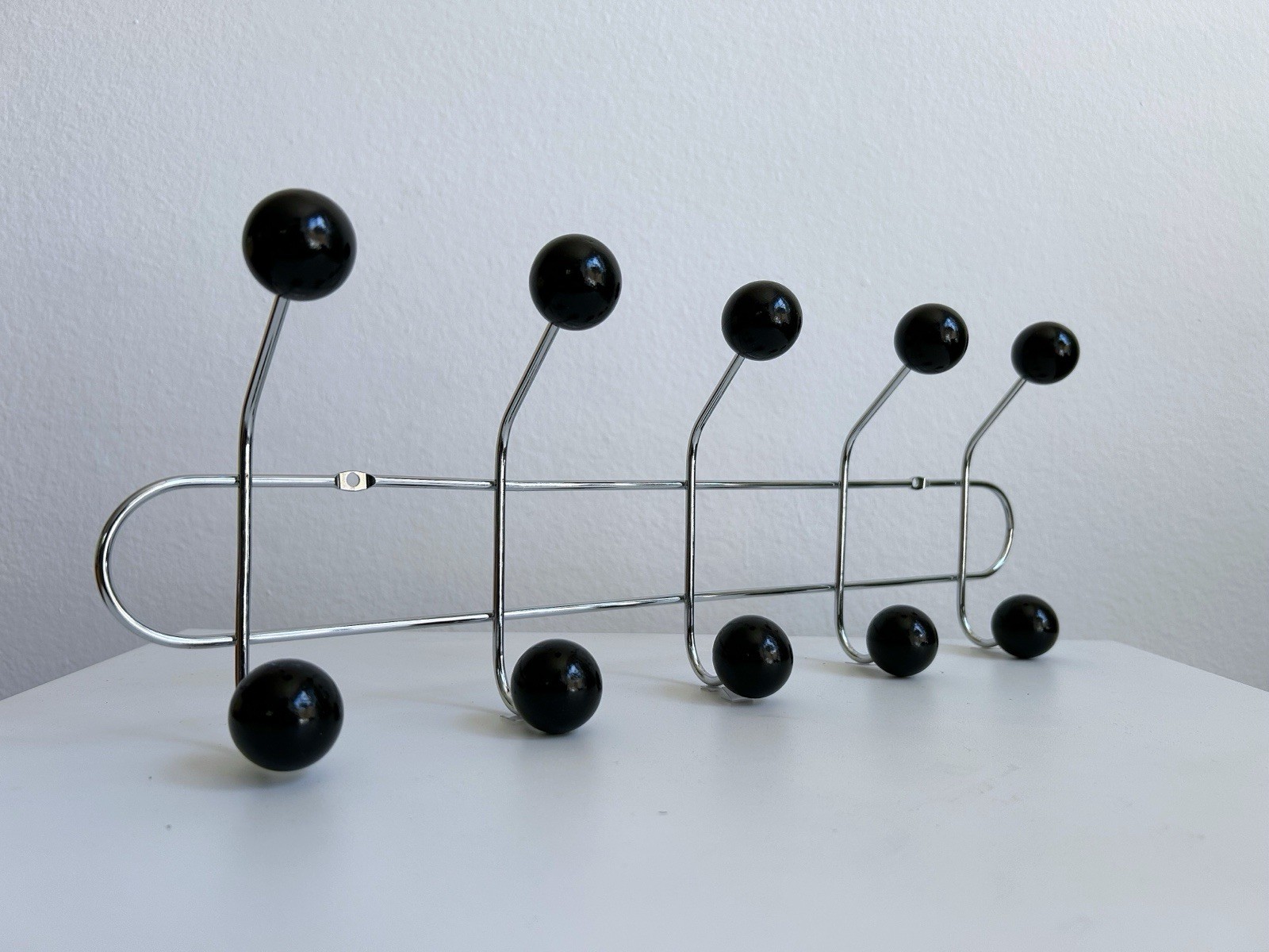 Mid Century Modern Metal Coat Rack Wall Hooks Entryway Organizer Minimalist