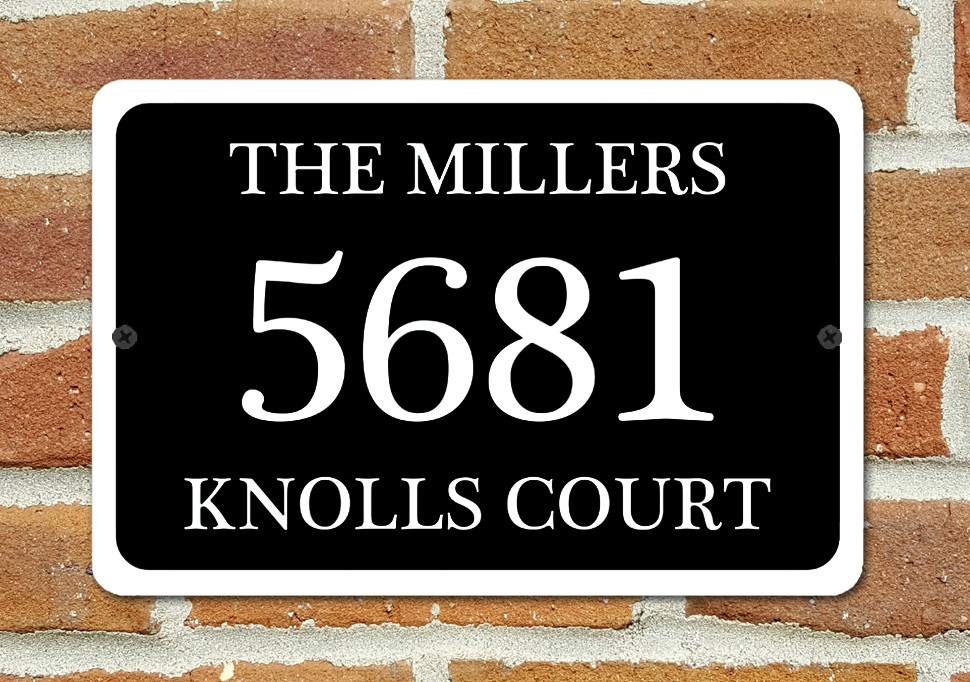 Customized House Number Plaque Aluminum Metal 12″ x 8″ Home Address Sign