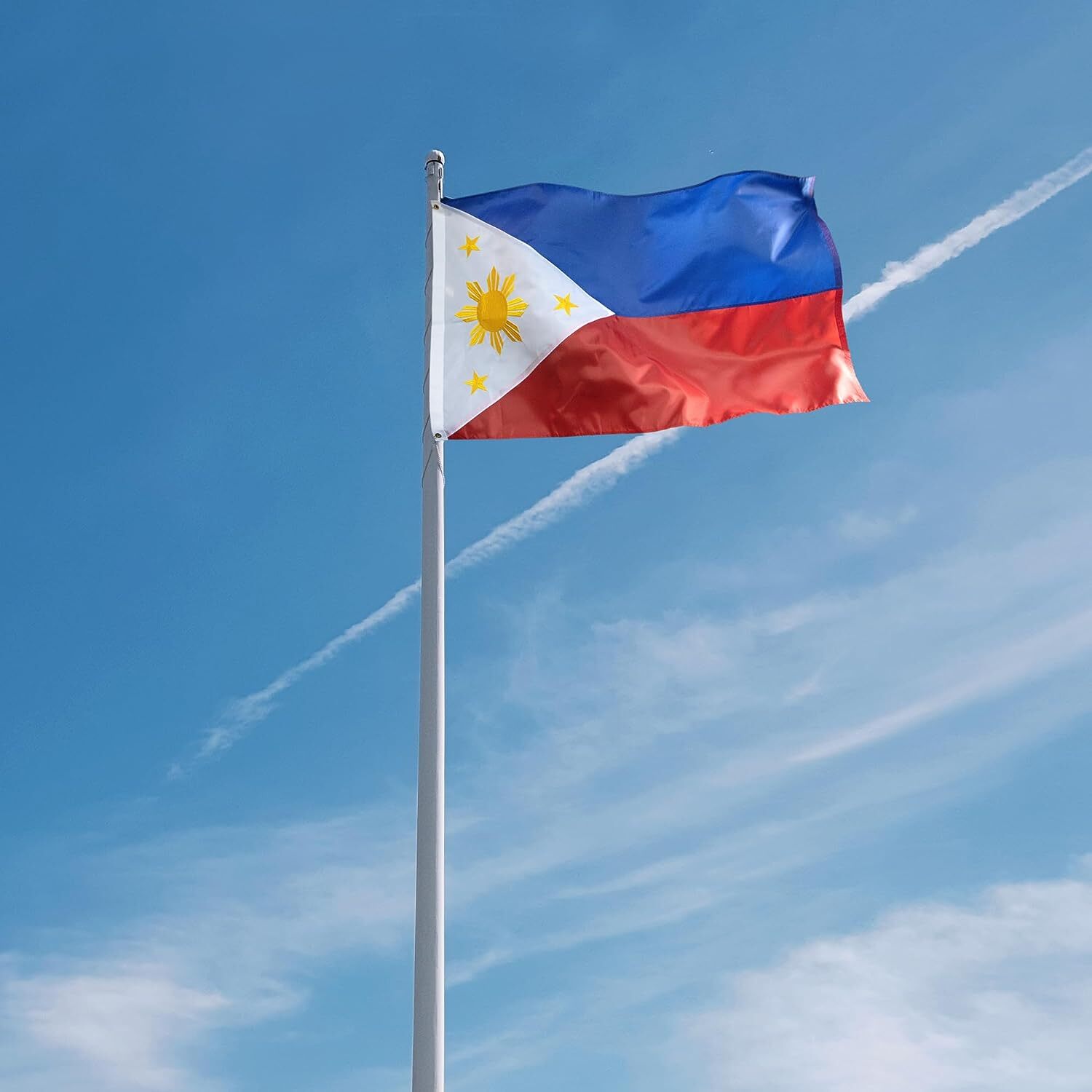 Anley Everstrong Philippines Flag 3×5 Ft Embroidered Filipino Philippine Banner