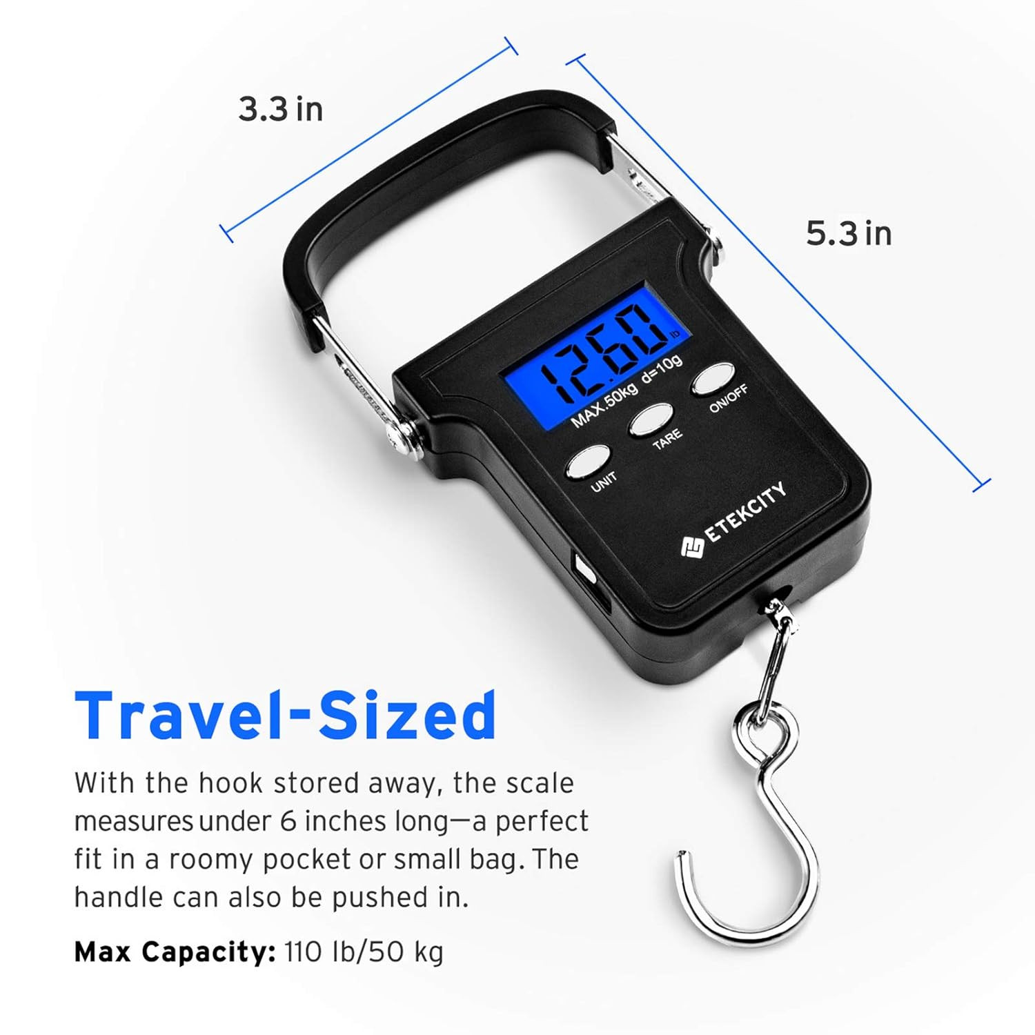 Professional Digital Trigger Pull Scale Gauge with Hook Clear LCD Display