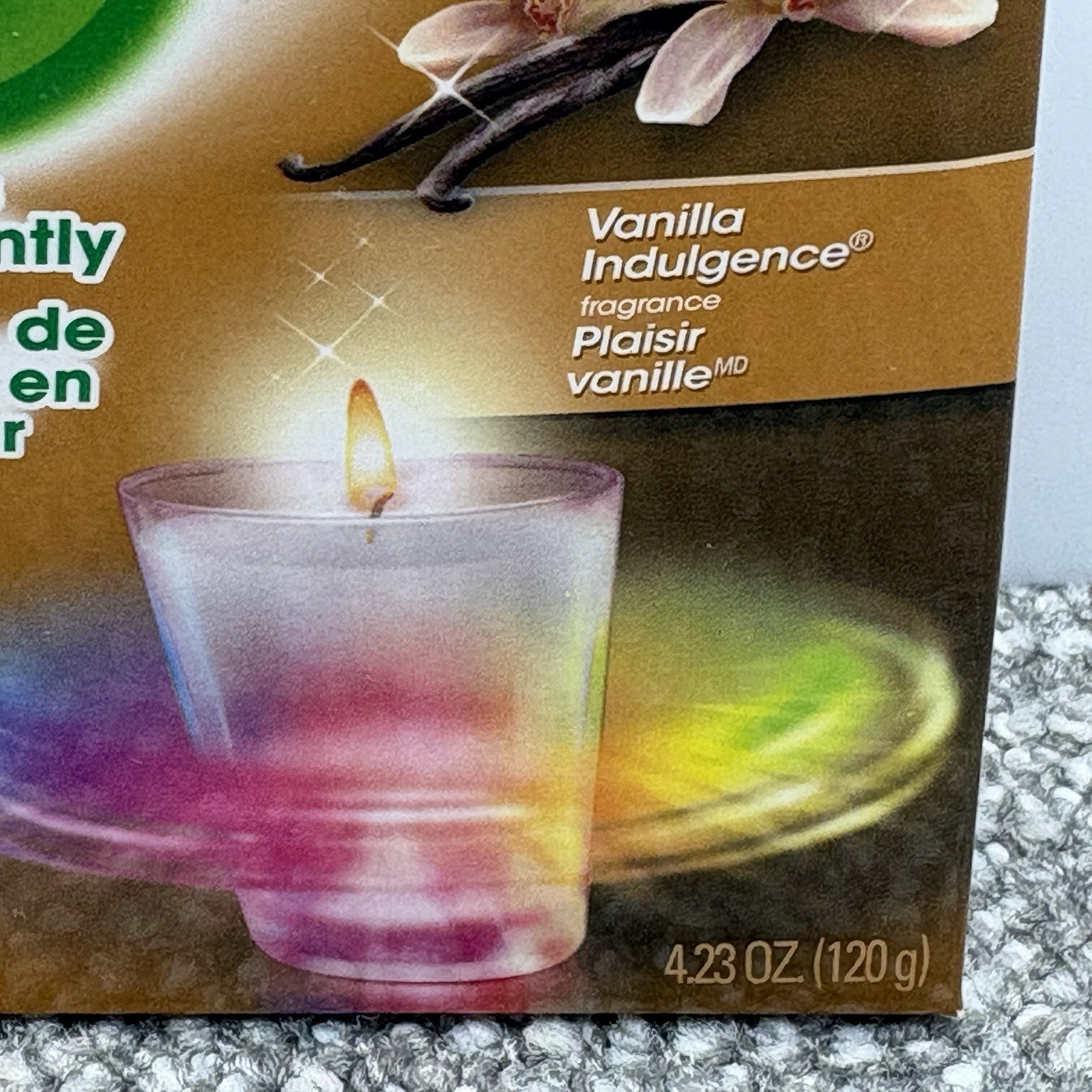 Air Wick Color Changing Candle 4.23 Oz Discontinued Vanilla Indulgence HTF NEW