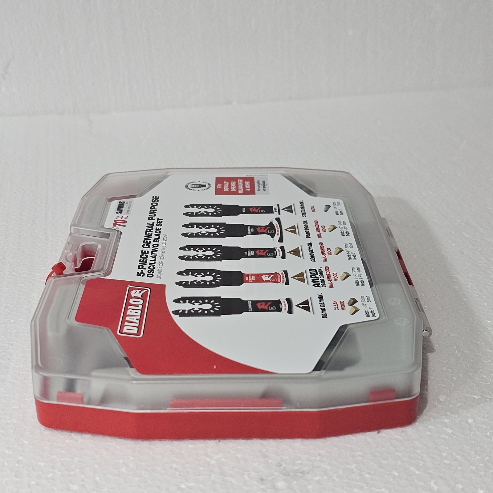 NEW In Case Diablo Universal Fit Wood and Metal Oscillating Blade Set (5pc) Seal