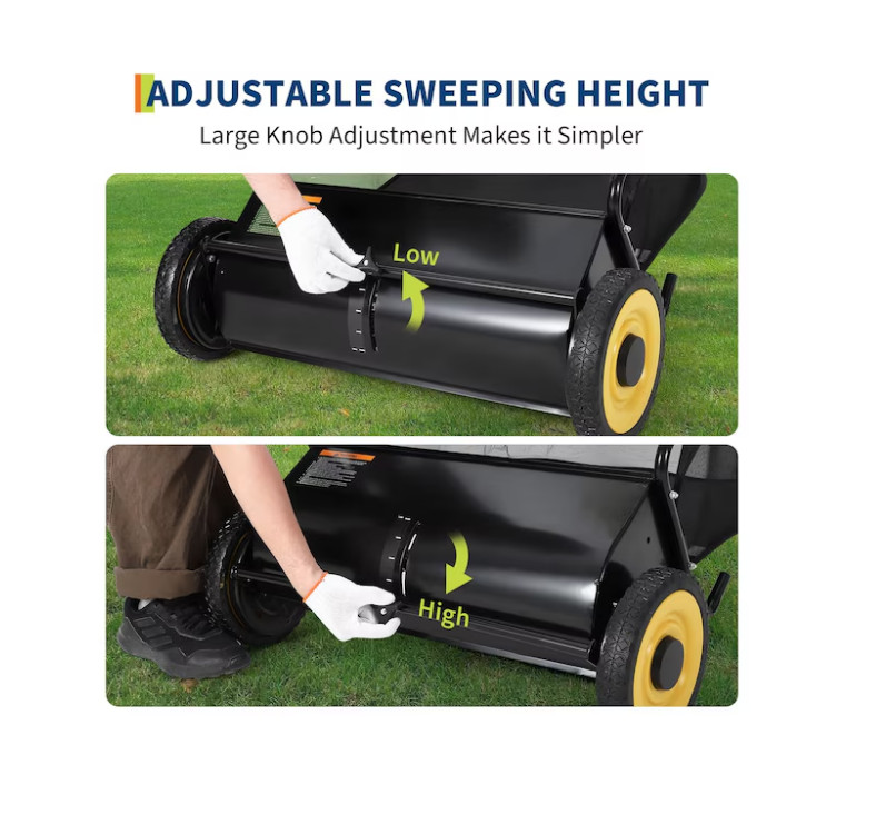 [ BIG SALE ] Garvee 21-in Push Lawn Sweeper 3.5 cu ft