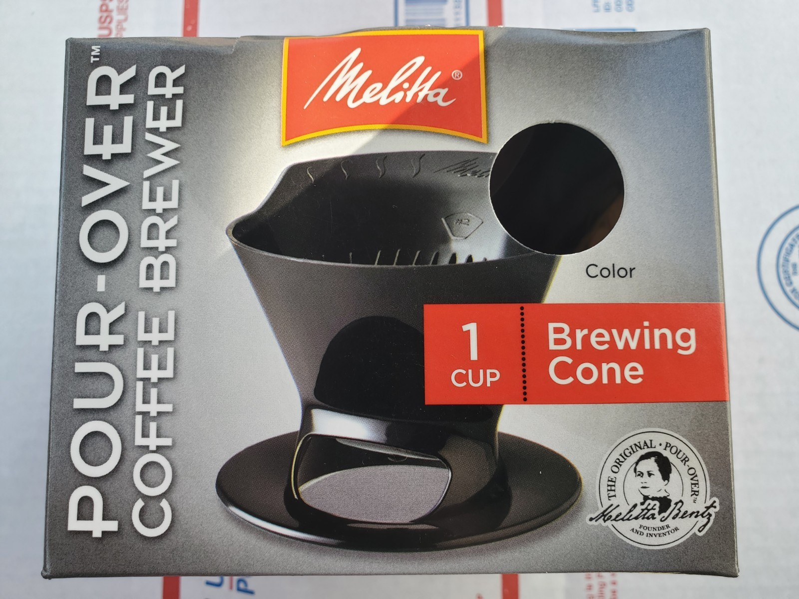 Melitta 64007 1 Cup Black Pour-Over Coffee Brew Cone One Size