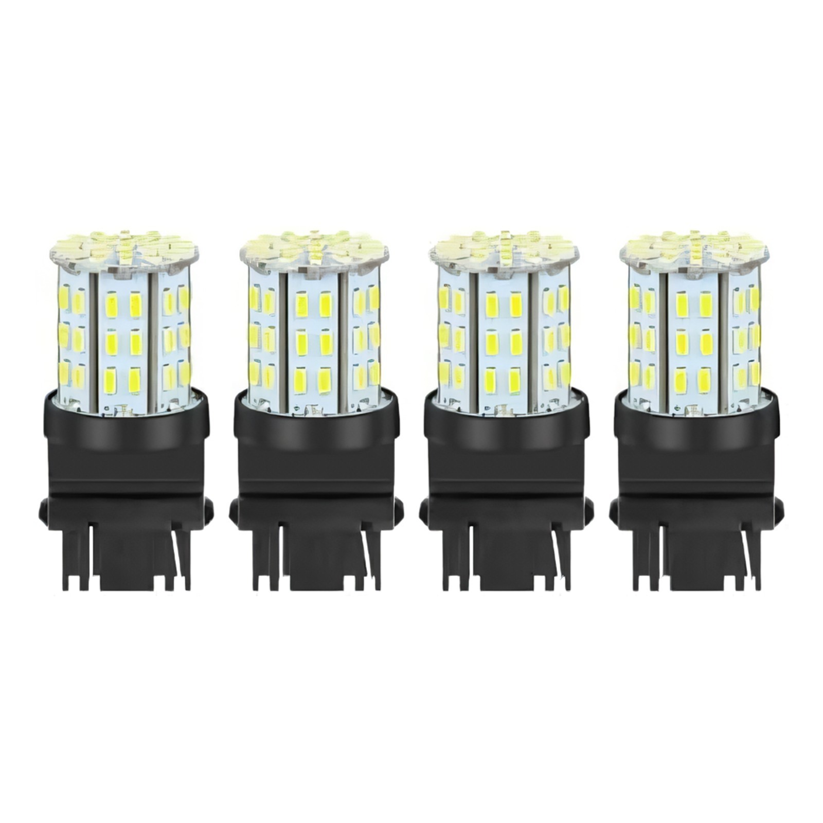 3157 3057 3457 4157 LED Bulbs 4 Pack 64 SMD 6000K White for Turn Signal Lights