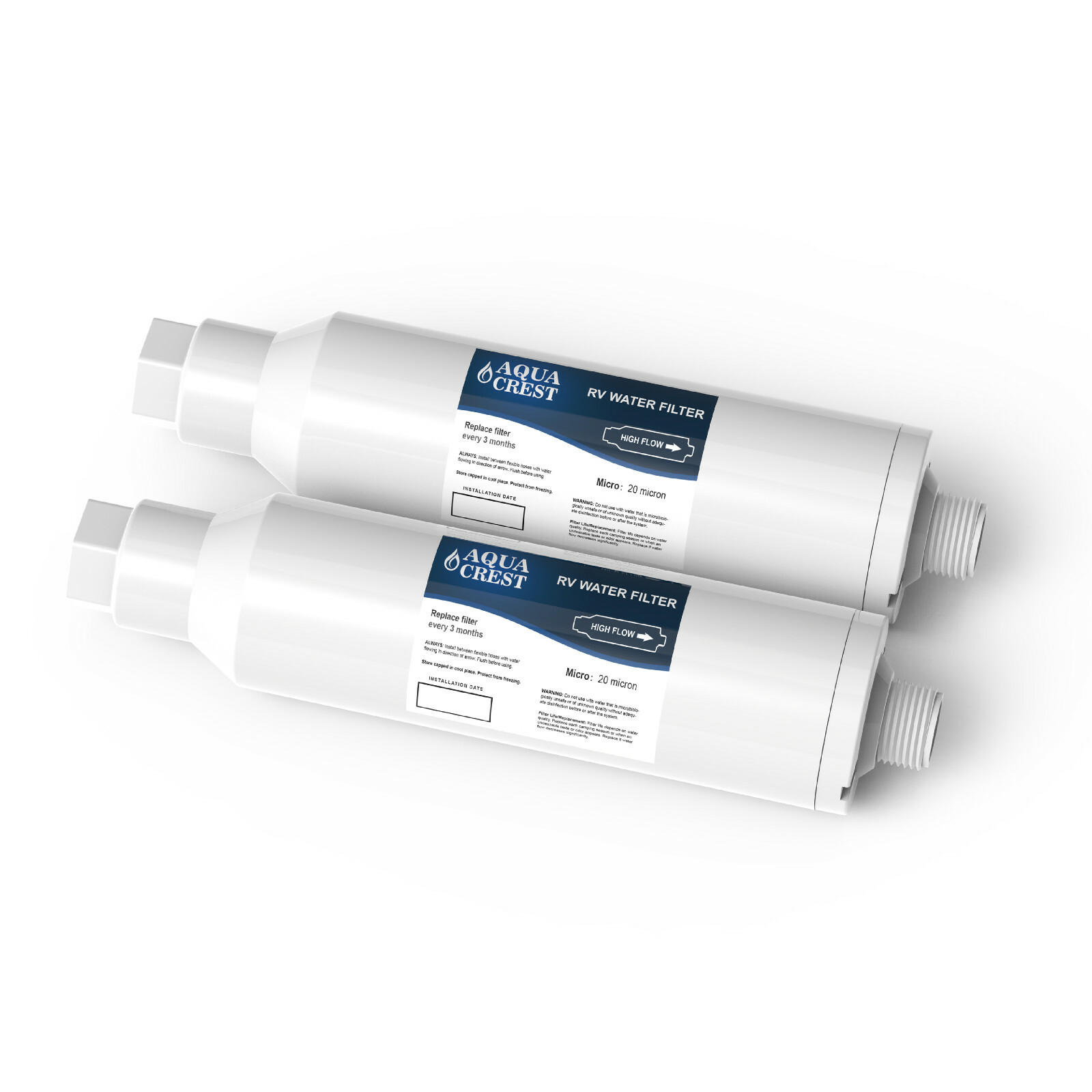 AQUA CREST RV Inline Water Filter,for RVs and Marines, Drinking & Washing Filter