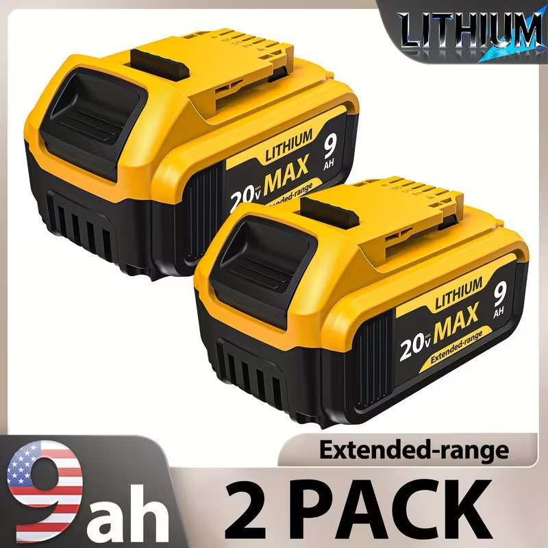 9Ah 20V Replace Battery Compatible For DeWalt 20V MAX Battery DCB200 Power Tools
