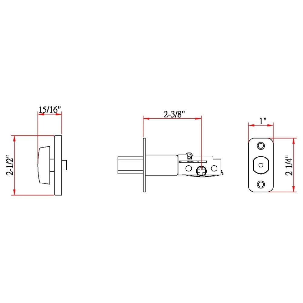 750836 23/8 Inch Backset Single Sided Deadbolt TurnButton Satin Nickel