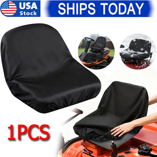 Riding Lawn Mower Seat Cover Universal Waterproof Black Tractor Seat Protector